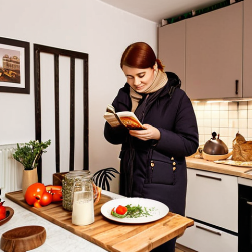 Home 7 **Image Prompt 1: Local Living Experience**
- A cozy and stylish apartment interior in Warsaw, showcasing local decorations and a warm atmosphere. A traveler is cooking in the kitchen, surrounded by ingredients and a local guidebook on the table, capturing the essence of experiencing a city like a local.